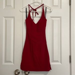 Red Halter Dress
